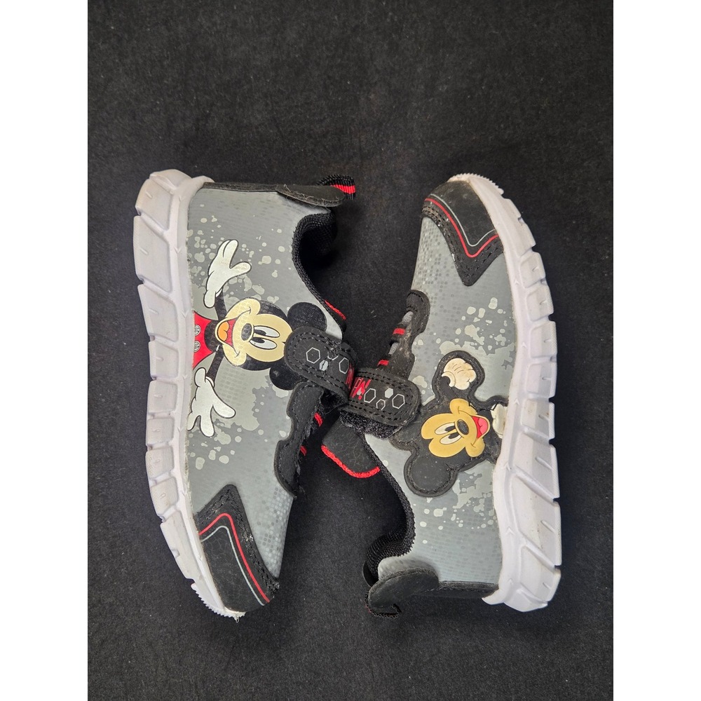 Disney Junior Mickey Mouse Toddler Boys Sneakers Gray Red Size 7 BTMC40AC007